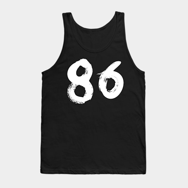 Number 86 Tank Top by Erena Samohai